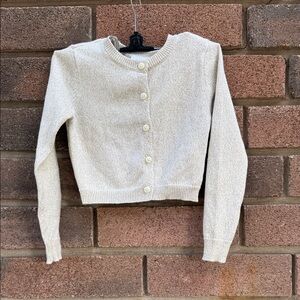 Place Beige Knit Cardigan Sweater Girl's Size 4